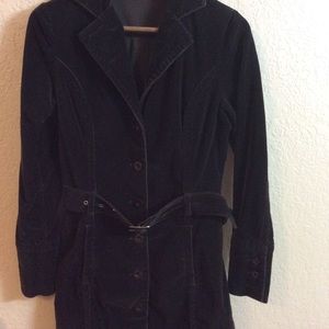 Faux Dark Brown Long Jacket. size S